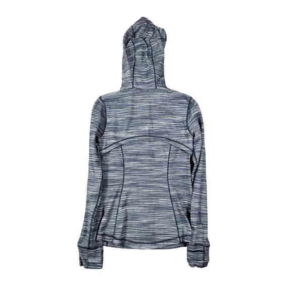 Lululemon Hooded Define Jacket Nulu Womens 10 Heathered Blue Gray Activewear Gym - Picture 3 of 10